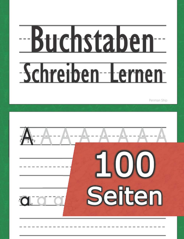 Buchstaben Schreiben Lernen 100 Seiten Alphabet lernen  Zahlen schreiben ler