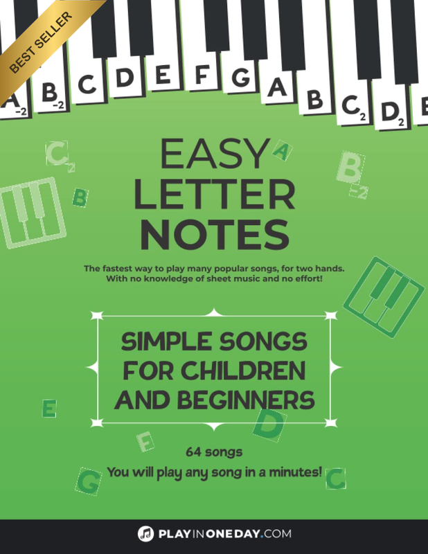 Easy Letter Notes - Simple Songs for Children and Beginners: Learn to Play Piano