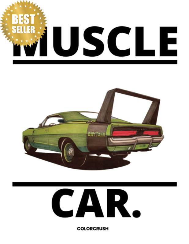 Muscle Car Coloring Book: Muscle Cars, Supercars, Street Racing Coloring Book fo