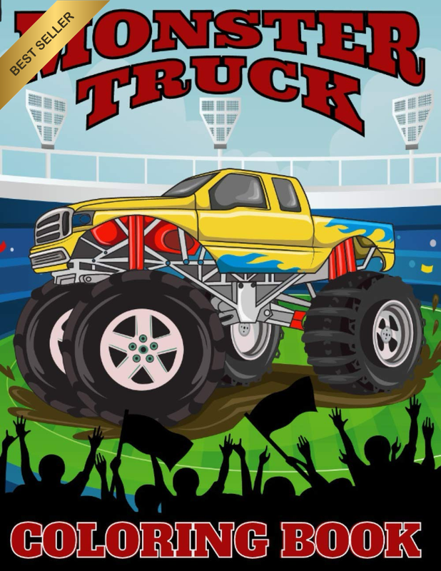 Monster Truck Coloring Book: 35 Awesome BIG Printed Designs for Kids Ages 4-8 |