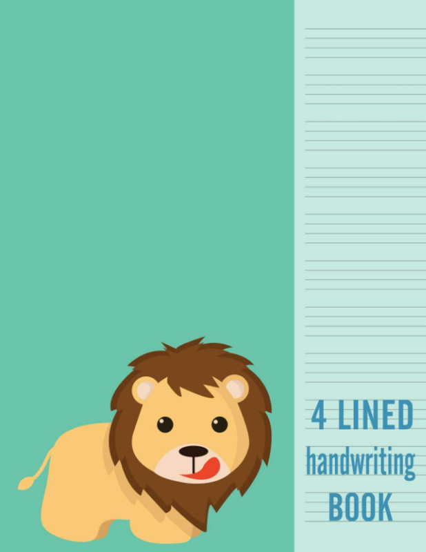 4 Lined Handwriting Book: 70 Pages Four Lines Handwriting Book for Kids Learning to Write Letters : Handwriting Paper 4 Lines : 4 Line Notebook for ... Notebook Kids : English 4 Line Notebook (17)