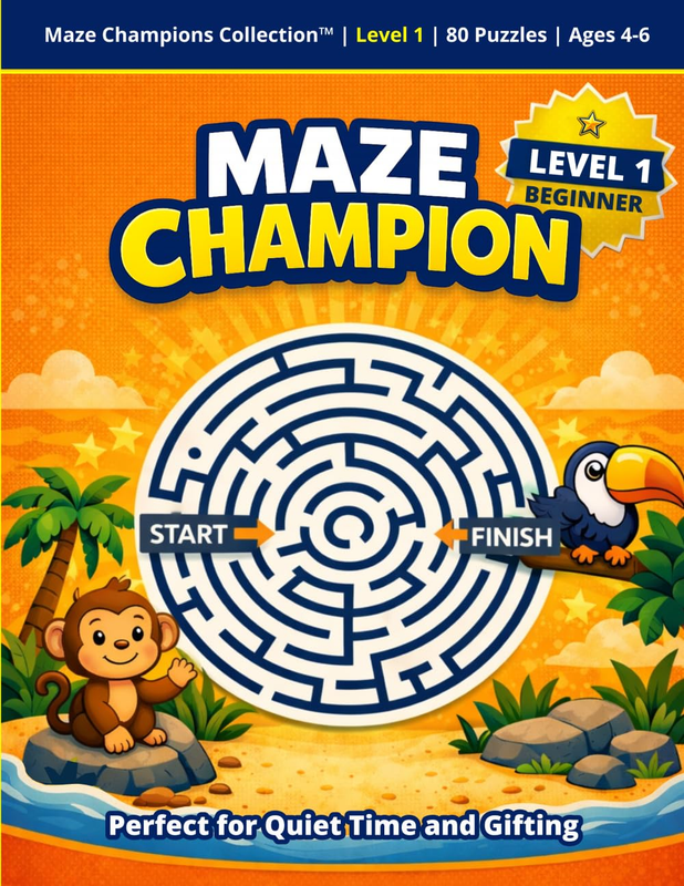 Maze for Kids Ages 4-8: a Fun Labyrinth of 80 Amazing Maze Puzzles for Children