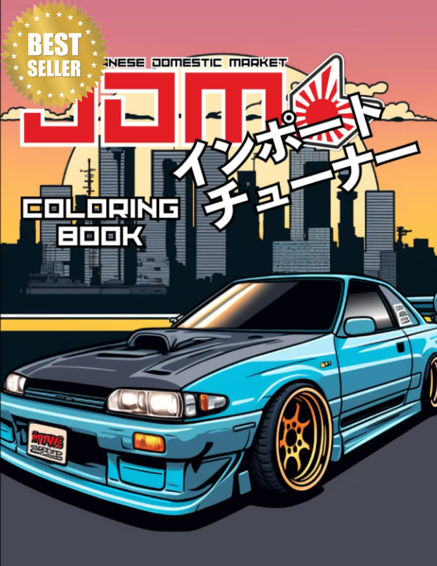 JDM - Import Tuner Coloring Book