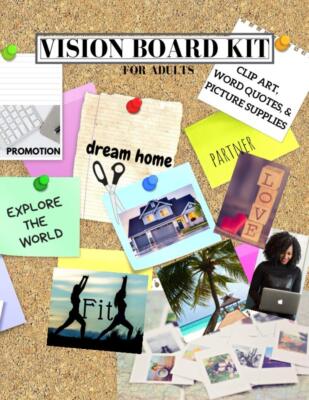 Vision Board Kit for Adults: Clip Art, Word Quotes, & Picture Supplies | Cre...