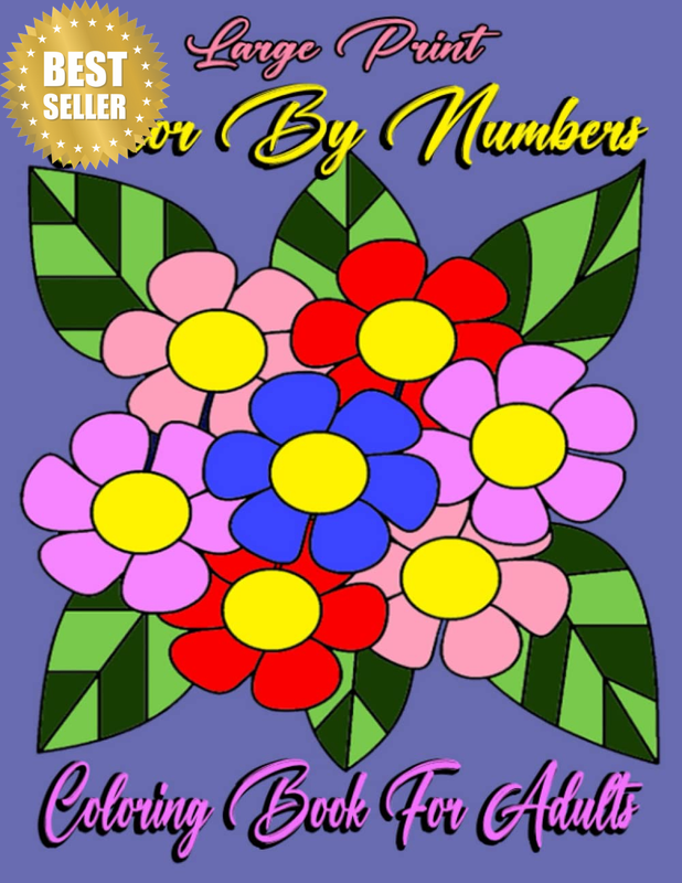 Large Print Color by Numbers Coloring Book for Adults: Creative Haven Airplane,