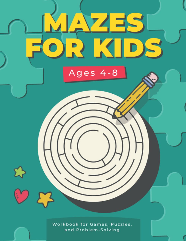 Maze Puzzle Book for Kids Ages 4 -8 Years: Fun Maze Activity Workbook for Childr