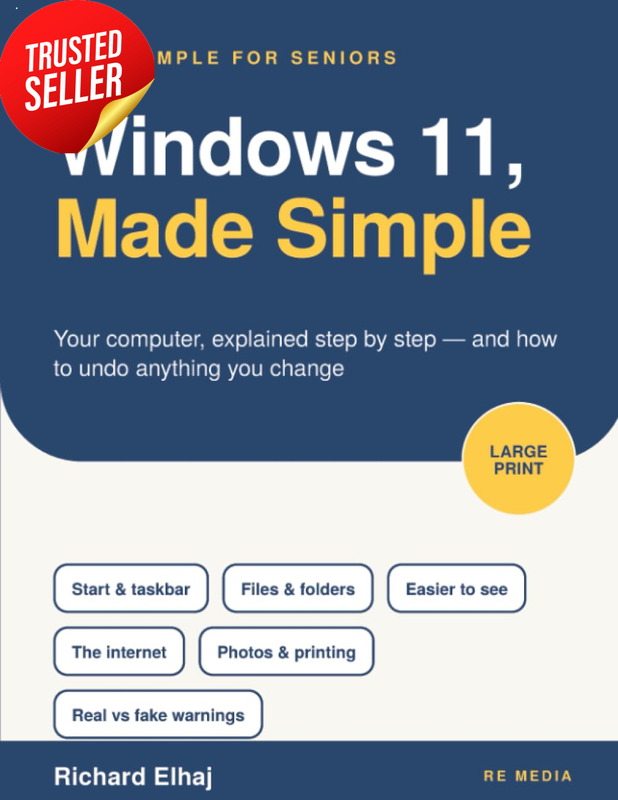 Windows 11 Made Simple Seniors Large Print Book Beginners Over 60 Computer Guide