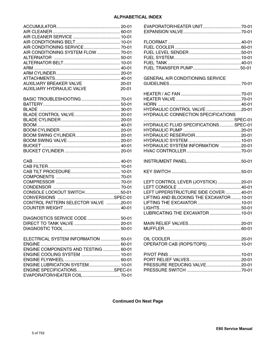New Bobcat E60 Compact Excavator Updated 2009 Edition Repair Service Manual