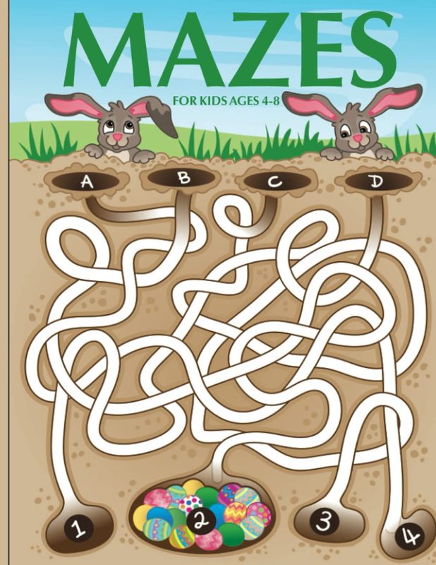 MAZES for KIDS AGES 4-8: Maze and Coloring Activity Book | 4-6, 6-8 | Workbook f