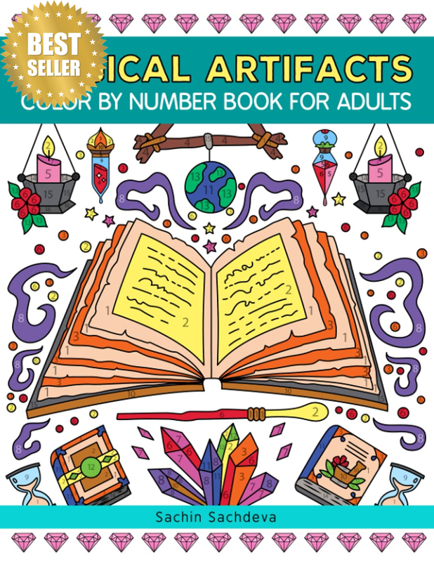 Magical Artifacts: Color by Number Book for Adults Relaxation and Stress Relief