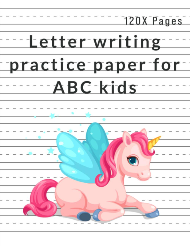 Letter Writing Practice Paper for ABC Girls: Kindergarten Lined Paper for Presch
