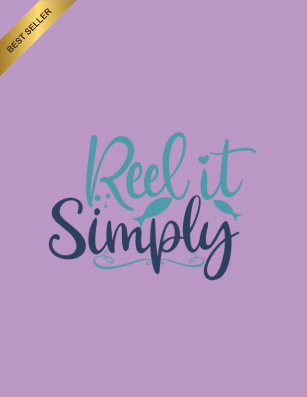 Reel It Simply: Fishing Journal Logbook 8,5X11 Inch,102 Page Gift for :Young Gir