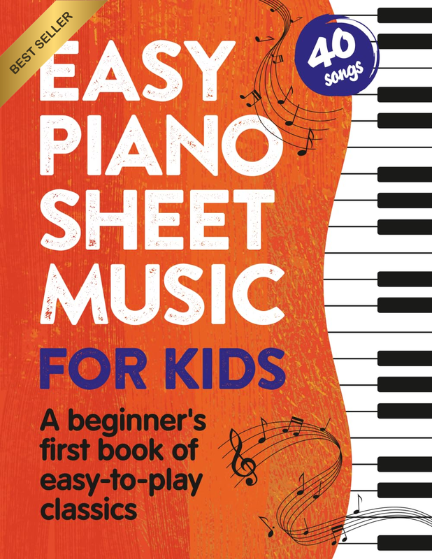 Easy Piano Sheet Music for Kids Beginner Book 40 Classic Songs