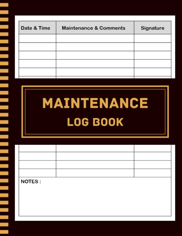 Maintenance Log Book / Repairs And Maintenance R
