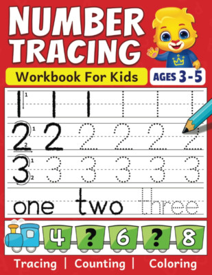 Number Tracing Workbook Color Count & Trace Numbers Beginners Math Activity