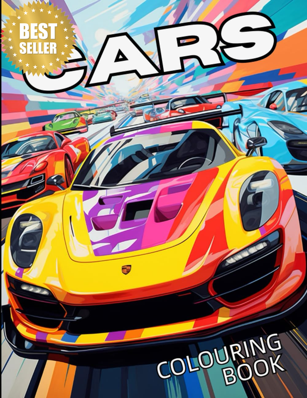 Cars Colouring Book: Awesome Cars Colouring Book for Kids and Adults