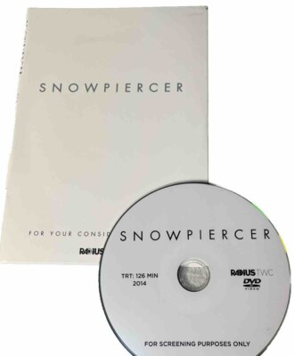 RARE Snowpiercer DVD FOR YOUR CONSIDERATION FYC Chris Evans Ed Harris 2014 Movie