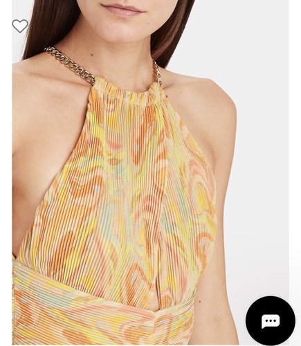 Pre-owned Aiifos Grace Tiered Pleated Maxi Dress Size 4 (retail $795) In Multicolor