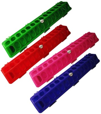 4 PACK OF 20'' MULTI-COLOR RITE FARM FLIP TOP CHICKEN FEEDERS POULTRY BABY CHICK