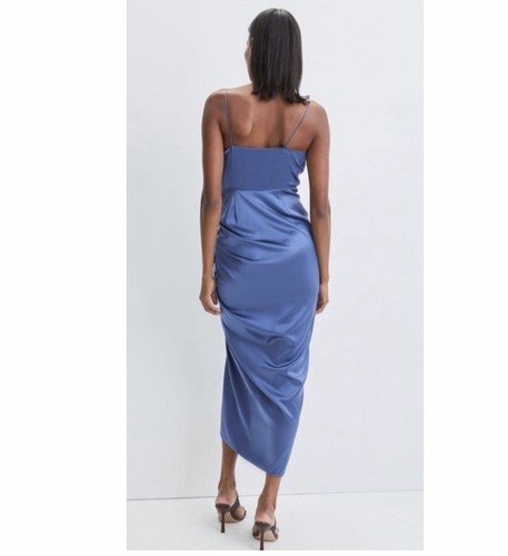 Pre-owned Veronica Beard Natasha Dress In Steel Blue. Nwt. Size 12. Retail- $600