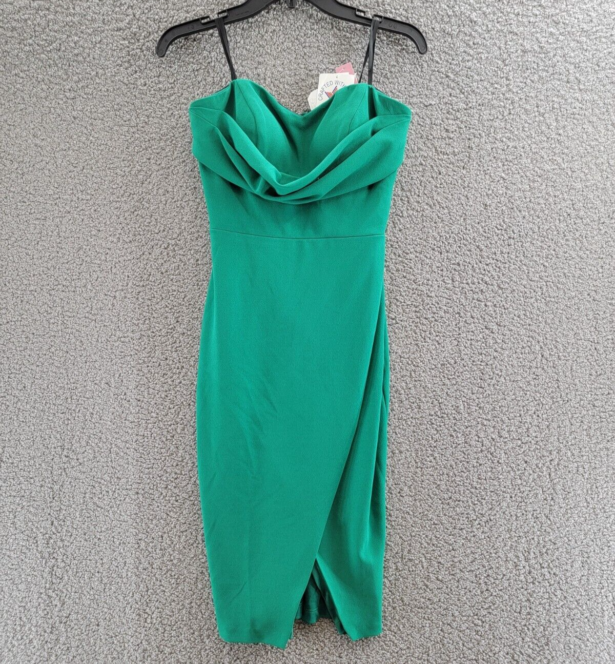 AQUA Strapless Knee-Length Cocktail Dress Women's 4 Green Sweetheart Neck - Picture 2 of 15