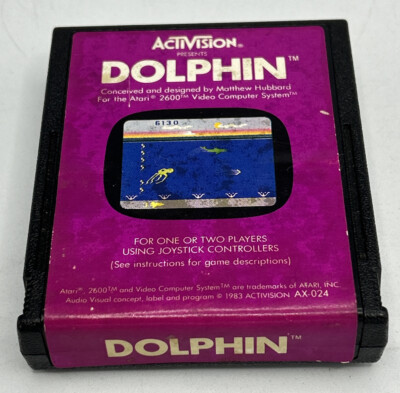 Dolphin (Atari 2600, 1983) Authentic Cartridge Only Tested & Works Activision