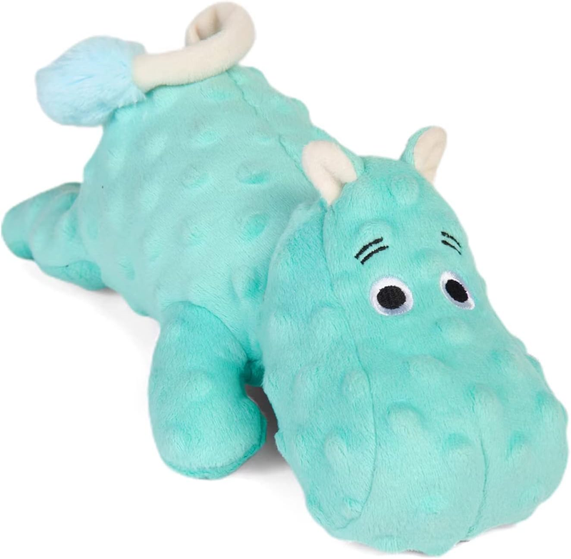 Cute Stuffed Hippo Dog Toys Squeaky Dog Toys with Crinkle Pape...