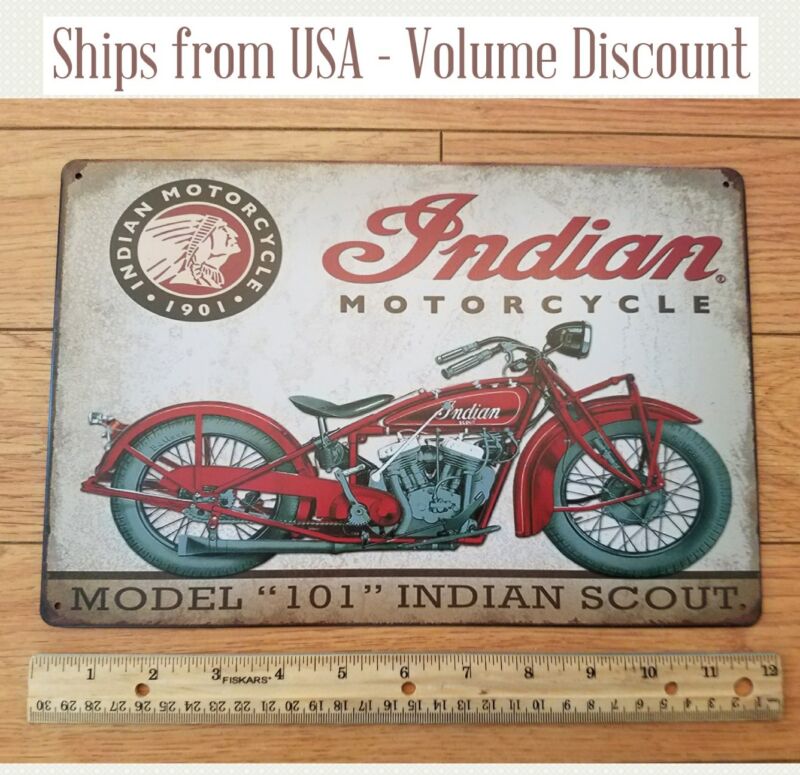 Indian Motorcycles Sign Model 101 Indian Scout Sign Metal Indian Motorcycle Sign