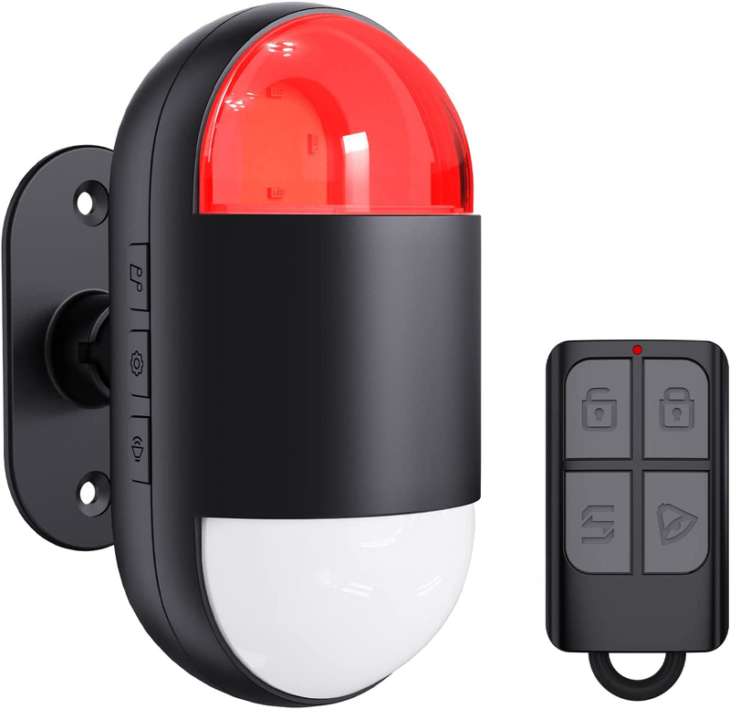 Motion Sensor Alarm Indoor: Wireless Motion Detector Alarm with Siren & Strobe