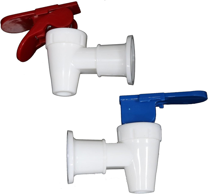 2 Pack Water Dispenser Spigot Set with Red Lock 3/8 Inch