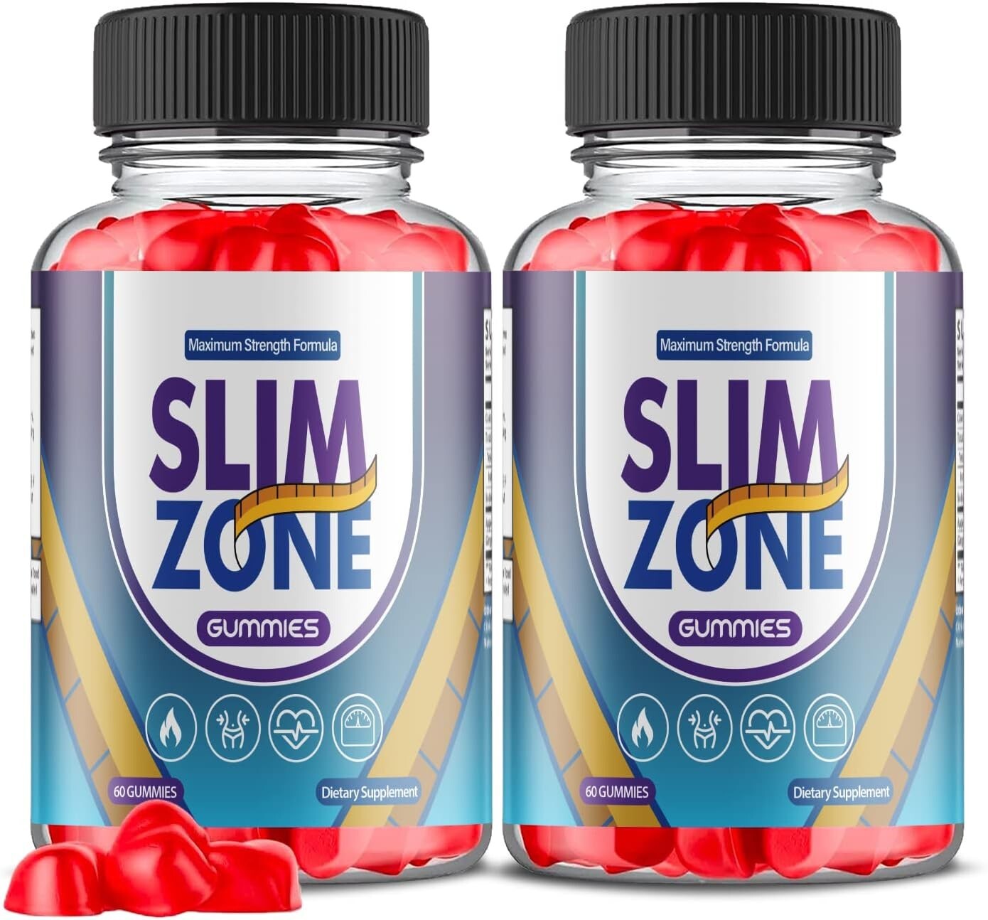 2 Pack - Slim Zone Keto ACV Gummies - Vegan, Weight Loss