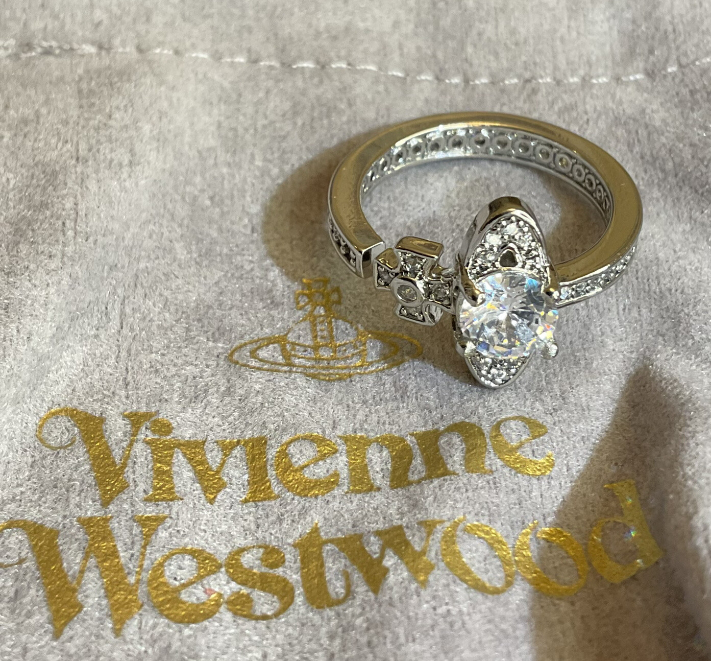 Vivienne Westwood Maitena Open Orb Ring size 7 New in box