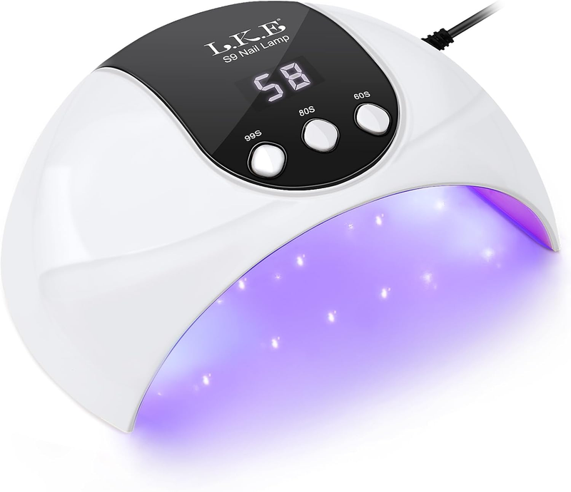 UV Nail Light, Nail Dryer UV Light for Gel Nails with 3 Timer Settings Auto Sens