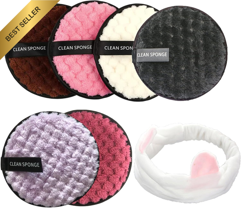 Makeup Remover Reusable Microfibre Wipes Cloth Pads Washable Face Wipe Rounds wi