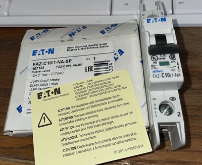 Brand New Eaton FAZ-C10/1-NA-SP 167133 Circuit Breaker