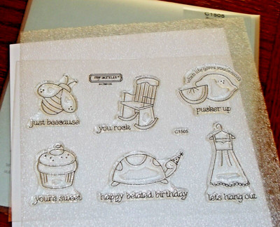 CTMH C1505 PUN FUN ~TURTLE,Happy Belated B'day,DRESS,Let's Hang Out,BEE,Just Bee