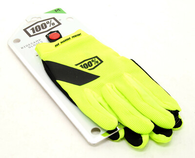 100% Adult RIDECAMP Gloves - Touch Screen - MX ATV Dirt MTB - Medium,Neon Yellow