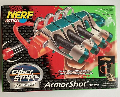 HASBRO KENNER NERF ACTION ARMOR SHOT BLASTER - CYBER STRIKE GEAR - SEALED