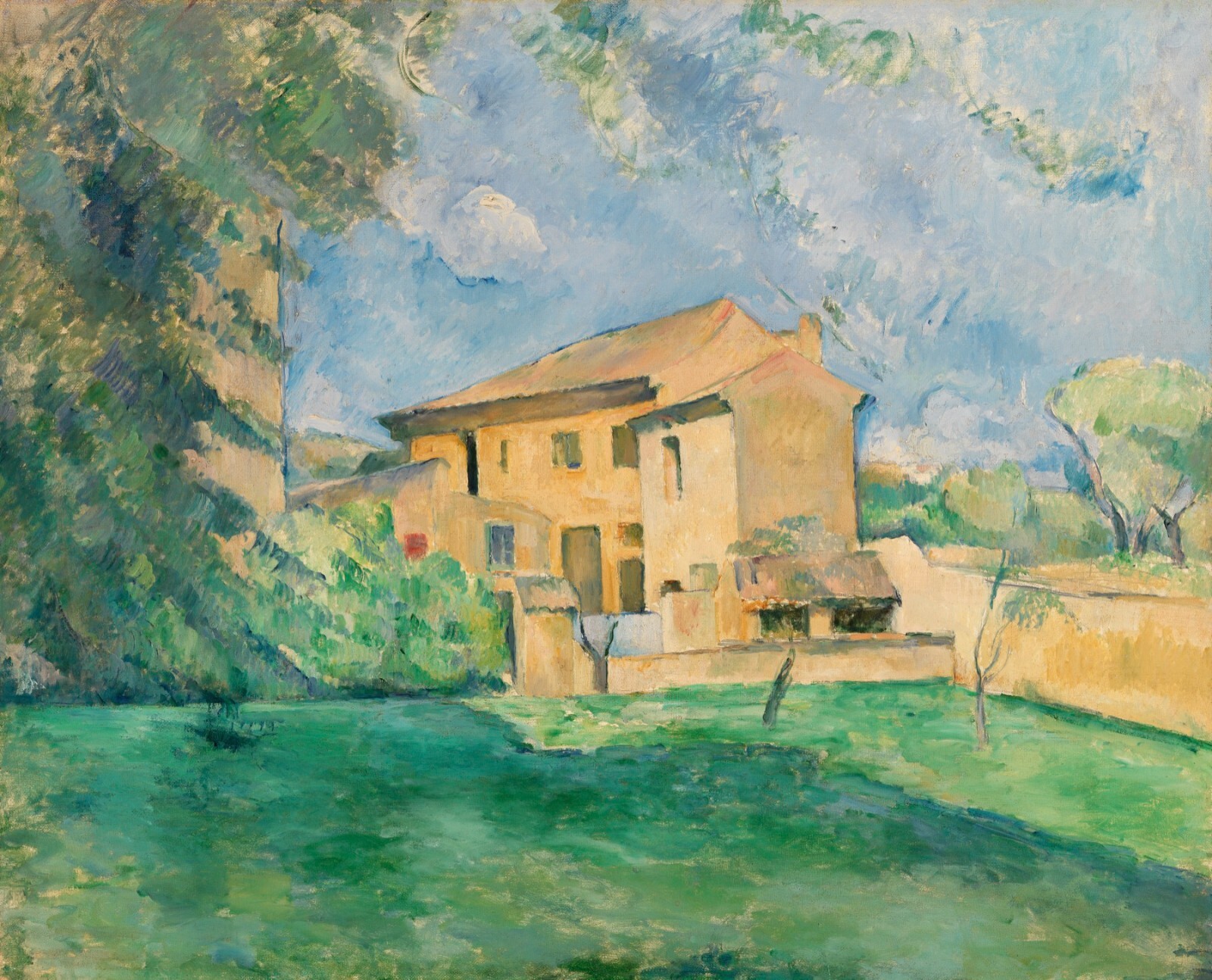 12573.Room Wall Poster.Interior art design.Paul Cezanne painting.The Farm
