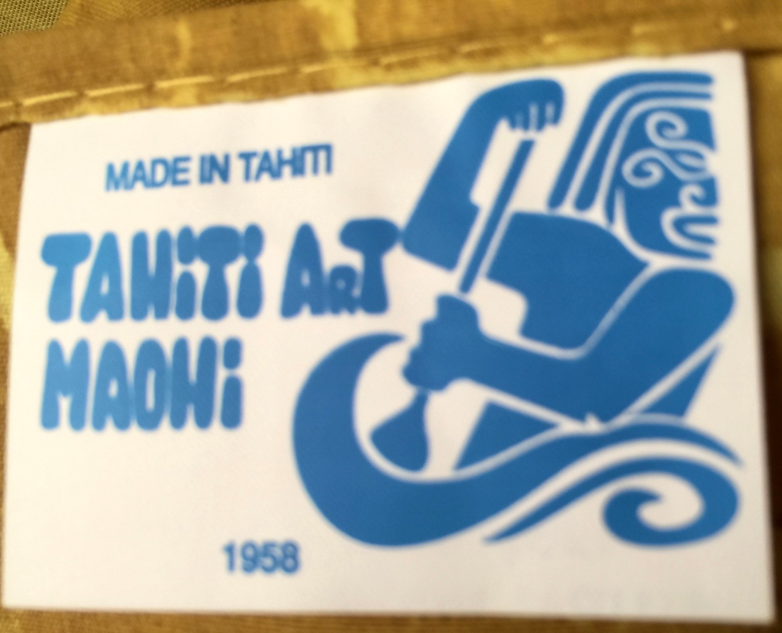 Tahiti Art Maohi Pareu Batik Floral Textile Fabric Art