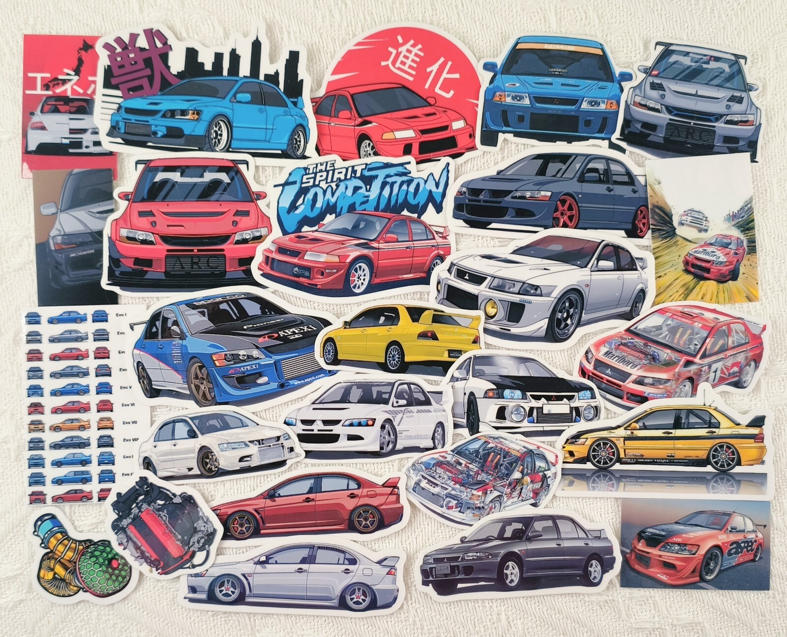 26pc JDM Rally legend Mitsubishi Lancer Evolution Evo 3 4 5