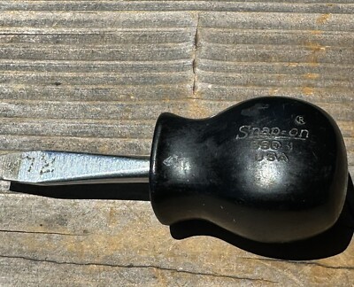 Snap-on SSD1 Screwdriver Stubby Flat Slot Slotted Head Black Hard Handle USA