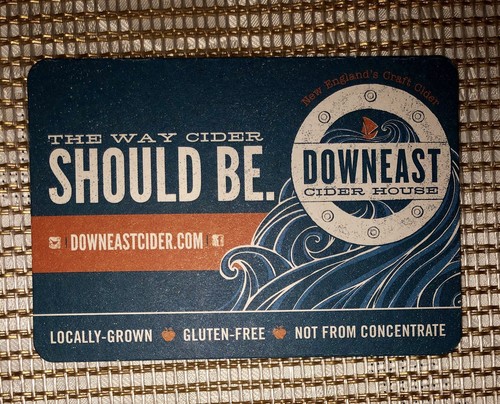 DOWNEAST CIDER COASTER POSTCARD BOSTON MASSACHUSETTS CIDER HOUSE