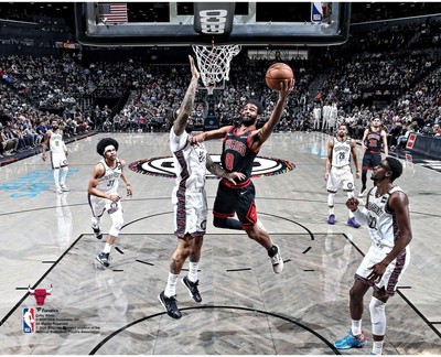Coby White Chicago Bulls Unsigned Layup Photograph
