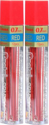 PENTEL 0.7MM REFILL, RED LEAD, 2 TUBES (24 STICKS)