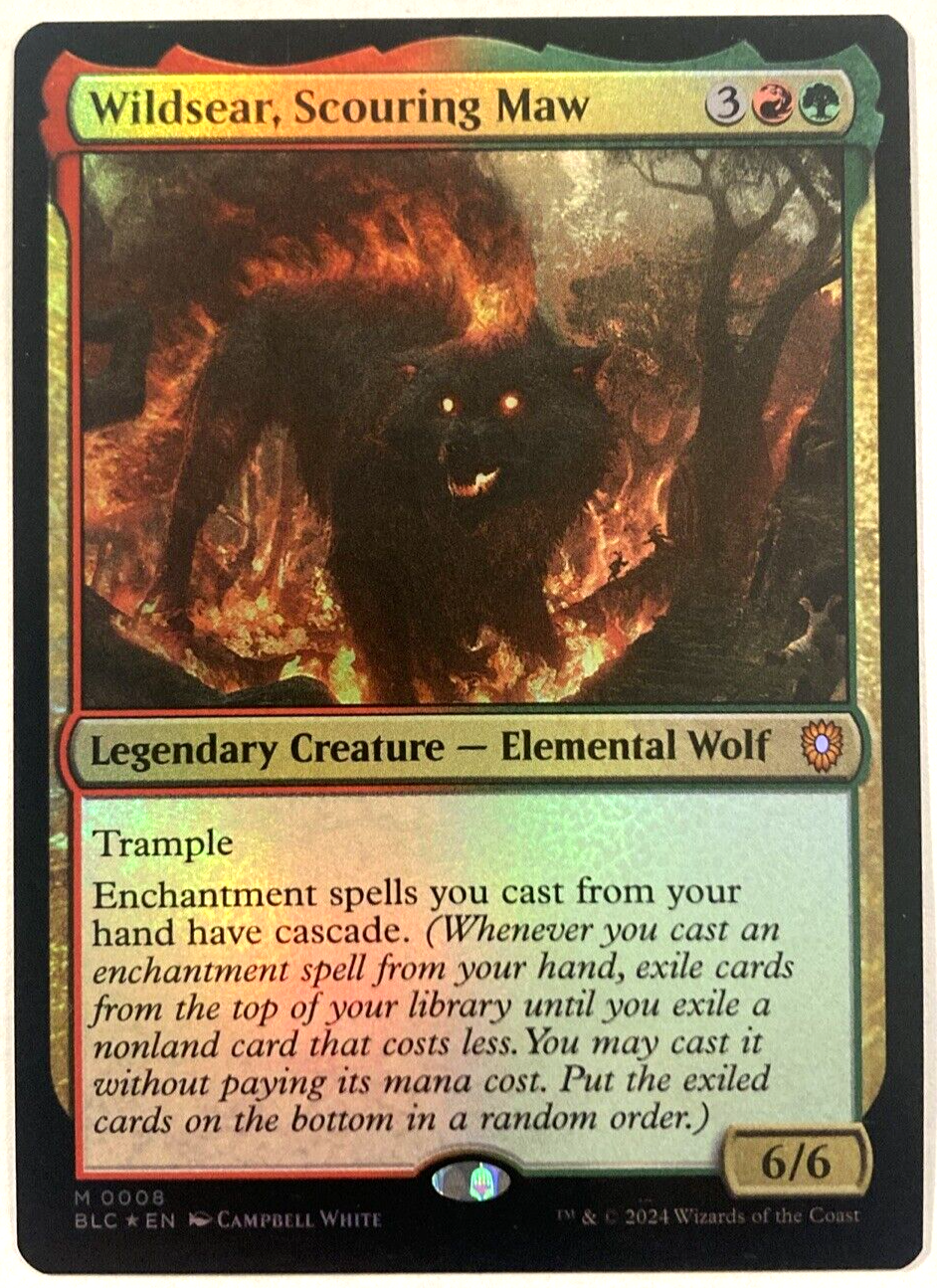 MTG Wildsear, Scouring Maw FOIL Bloomburrow Commander 0008