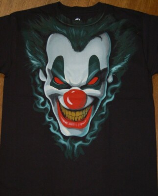 Liquid Blue Freak Show Evil Clown T-shirt, Medium, Large, 2XL