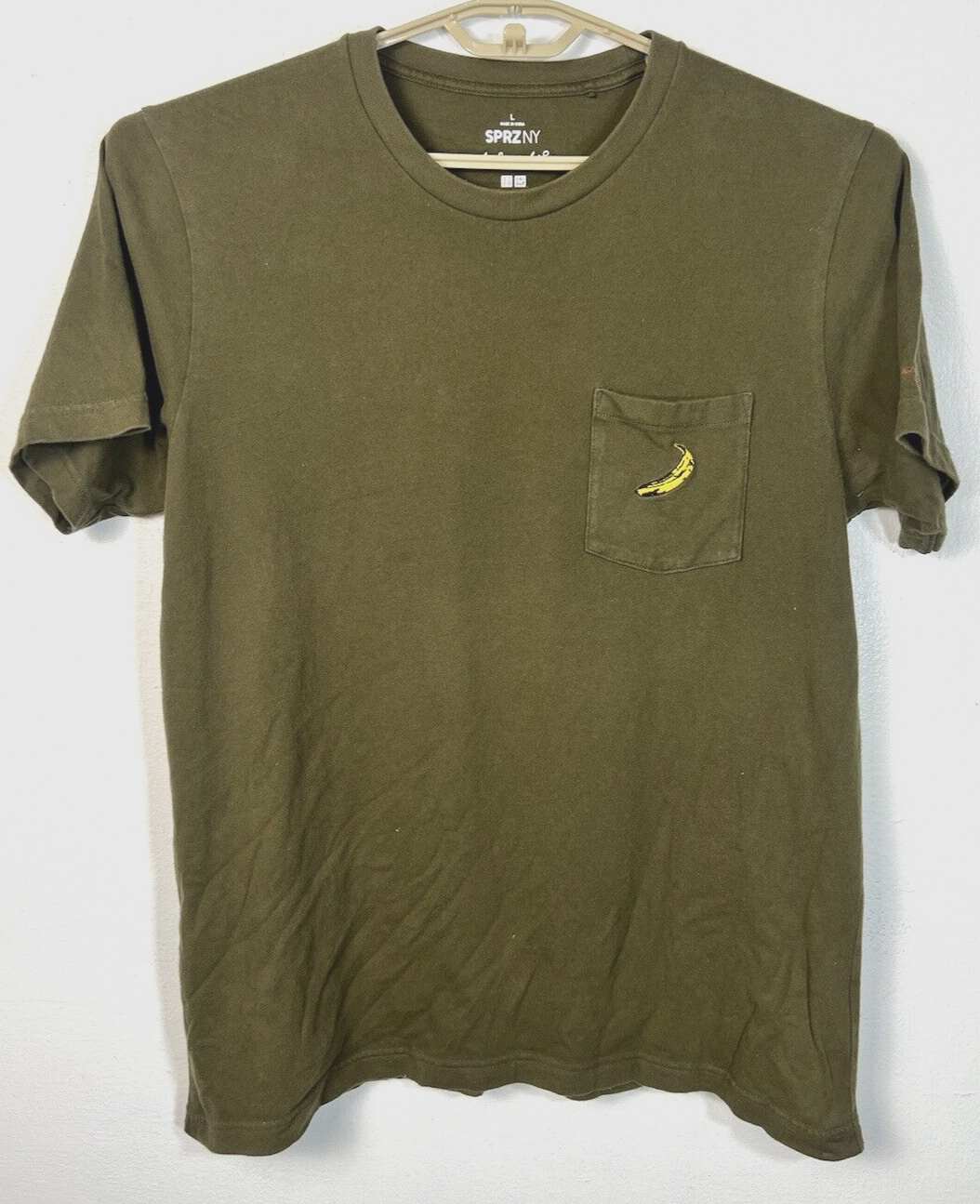 SPRZ NY X Andy Warhol Size Large Green Cotton Banana Pocket