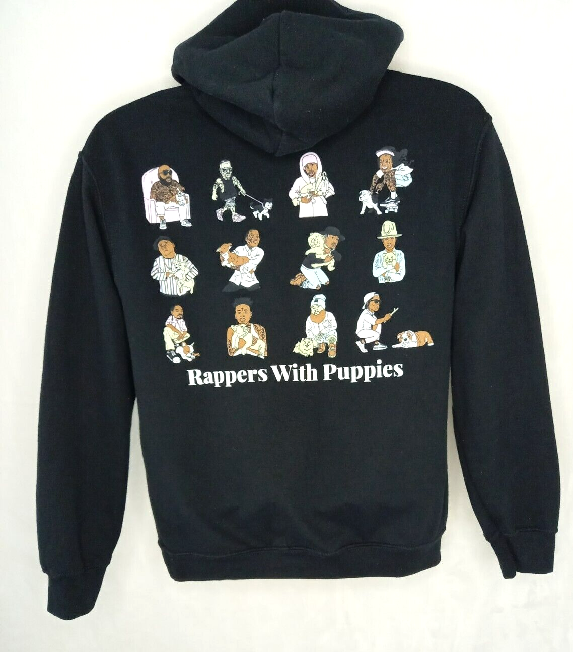 Dog Limited Rapper With Puppies Black Hoodie Sweatshirt S eBay