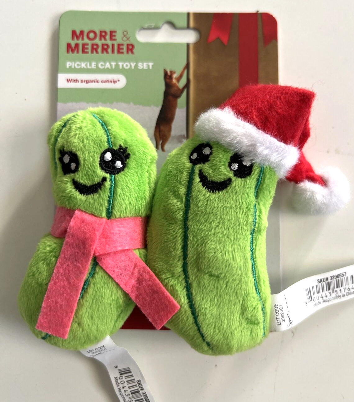 more & merrier pickle cat toy Christmas Gift Set NWT